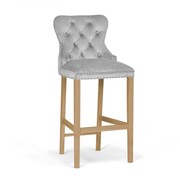 Hoker - krzesło barowe MADAME 68 kolor srebrny ATREVE – personalizowane krzesła i hokery, polska produkcja