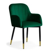 Krzesło tapicerowane TULIP kolor zielony Atreve
