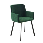 Krzesło tapicerowane do jadalni z podłokietnikami Mediolan Gigant Pufa