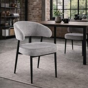 Krzesło SORA – tapicerowane, sprężyny kieszeniowe, czarne nogi