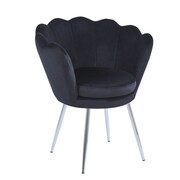 Krzesło tapicerowane MUSZELKA kolor czarny