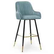 Krzesło barowe hoker Tulip rozmiar M kolor błękitny ATREVE – personalizowane krzesła i hokery, polska produkcja