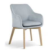 Krzesło z podłokietnikami Huan kolor srebrny ATREVE – personalizowane krzesła i hokery, polska produkcja