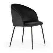Krzesło tapicerowane Susan Velvet kolor czarny Atreve
