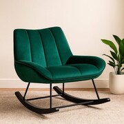 Fotel bujany AMY VELVET kolor zielony Furnitex