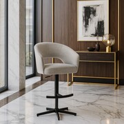 Hoker obrotowy Ines Supreme CROSS — tkanina DREAM, regulacja 60–85 cm ATREVE – personalizowane krzesła i hokery, polska produkcja