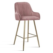 Krzesło barowe hoker Tulip kolor wrzosowy rozmiar M ATREVE – personalizowane krzesła i hokery, polska produkcja