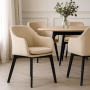 Krzesło Huan — tapicerowane welurem, nogi bukowe ATREVE – personalizowane krzesła i hokery, polska produkcja