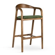 Hoker drewniany ALEN z tapicerowanym siedziskiem ATREVE – personalizowane krzesła i hokery, polska produkcja