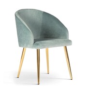 Krzesło tapicerowane do jadalni Korfu kolor szałwiowy ATREVE – personalizowane krzesła i hokery, polska produkcja