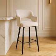 Niski hoker MERCY SUPREME – metalowe nogi, welur SALVADOR ATREVE – personalizowane krzesła i hokery, polska produkcja