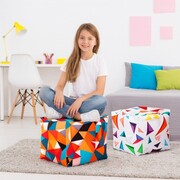 Pufa kostka GEOMETRIC - podnóżek i siedzisko