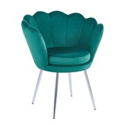 Krzesło tapicerowane MUSZELKA kolor zielony