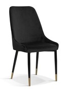 Krzesło tapicerowane OLIVIER VELVET kolor czarny Atreve
