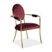 Krzesło tapicerowane Antiba kolor burgund ATREVE – personalizowane krzesła i hokery, polska produkcja