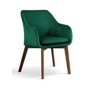 Krzesło z podłokietnikami Huan zieleń butelkowa ATREVE – personalizowane krzesła i hokery, polska produkcja