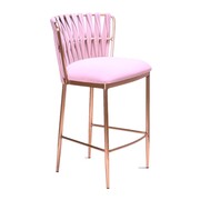 Hoker Glamour krzesło barowe Hordia różowy rozmiar M ATREVE – personalizowane krzesła i hokery, polska produkcja
