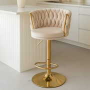 Hoker ROSSE PUMP regulowany - obrotowy, velvet beżowy