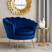 Fotel MUSZELKA LC-032-1 kolor granatowy Furnitex