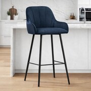 Hoker tapicerowany Tulip rozmiar M kolor francuski granat ATREVE – personalizowane krzesła i hokery, polska produkcja