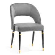 Krzesło tapicerowane Diva Velvet szare Atreve