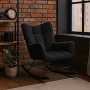 Fotel bujany AMY BOUCLE FR4-FX - kolor czarny