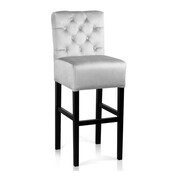 Hoker tapicerowany CHESTER kolor srebrny ATREVE – personalizowane krzesła i hokery, polska produkcja