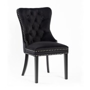 Krzesło tapicerowane PRINCE K9-FX czarny velvet