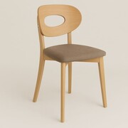 Krzesło drewniane NOLA WOOD – tapicerowane tkaniną Dream