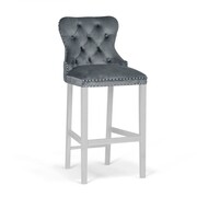 Hoker - krzesło barowe MADAME 68 kolor szary ATREVE – personalizowane krzesła i hokery, polska produkcja