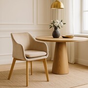 Krzesło HUAN — poducha na siedzisku, stelaż i nogi bukowe, tkanina SALVADOR (100 000, WATER BLOCKED) ATREVE – personalizowane krzesła i hokery, polska produkcja