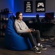 Pufa, worek sako BLUE XXL – duża niebieska 110×100×110 cm, 250 l