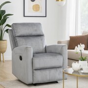 Fotel rozkładany MAXI RELAX – szary welur