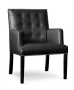 Fotel tapicerowany MARCELO kolor czarny ATREVE – personalizowane krzesła i hokery, polska produkcja