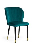 Krzesło tapicerowane SHELLY kolor turkusowy Atreve