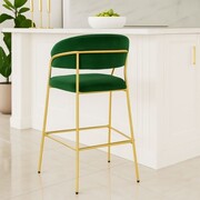 Hoker LAYLA nisk – zielony velvet, złote nogi