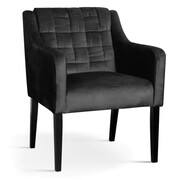 Fotel tapicerowany Trevor kolor czarny ATREVE – personalizowane krzesła i hokery, polska produkcja