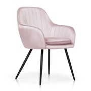 Krzesło tapicerowane ROMA kolor różowy Atreve