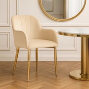 Krzesło tapicerowane Tulip Glamour – Bluvel, złote/srebrne/czarno-złote nogi ATREVE – personalizowane krzesła i hokery, polska produkcja