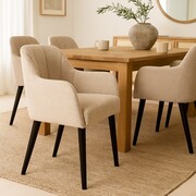 Krzesło tapicerowane TULIP Supreme – tkanina Melody, bukowe nogi, premium comfort ATREVE – personalizowane krzesła i hokery, polska produkcja