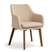 Krzesło HUAN – tapicerowane w tkaninie DREAM, z poduszką i podłokietnikami ATREVE – personalizowane krzesła i hokery, polska produkcja