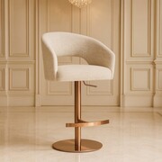 Hoker Ines Supreme PUMP — tkanina DREAM (velvet), regulowana noga 60–85 cm ATREVE – personalizowane krzesła i hokery, polska produkcja