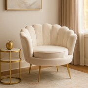 Fotel MUSZELKA LC-032-1 kolor beżowy Furnitex