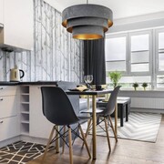 Lampa wisząca Trio Velvet kolor szary