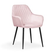 Krzesło tapicerowane MEDIOLAN kolor różowy Atreve