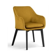 Kubełkowe krzesło tapicerowane HUAN kolor miodowy ATREVE – personalizowane krzesła i hokery, polska produkcja