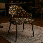 Krzesło tapicerowane GODA Plus Golden Maple — pasy + pianka, stałe nogi bukowe ATREVE – personalizowane krzesła i hokery, polska produkcja