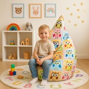 Pufa SOWY – kolorowy worek do siedzenia, polska produkcja