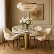 Krzesło Goda Pro Bouclé – śmietankowe, podłokietniki, nogi orzech ATREVE – personalizowane krzesła i hokery, polska produkcja