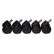 Kółka gumowane czarne komplet 5 szt. Furnitex